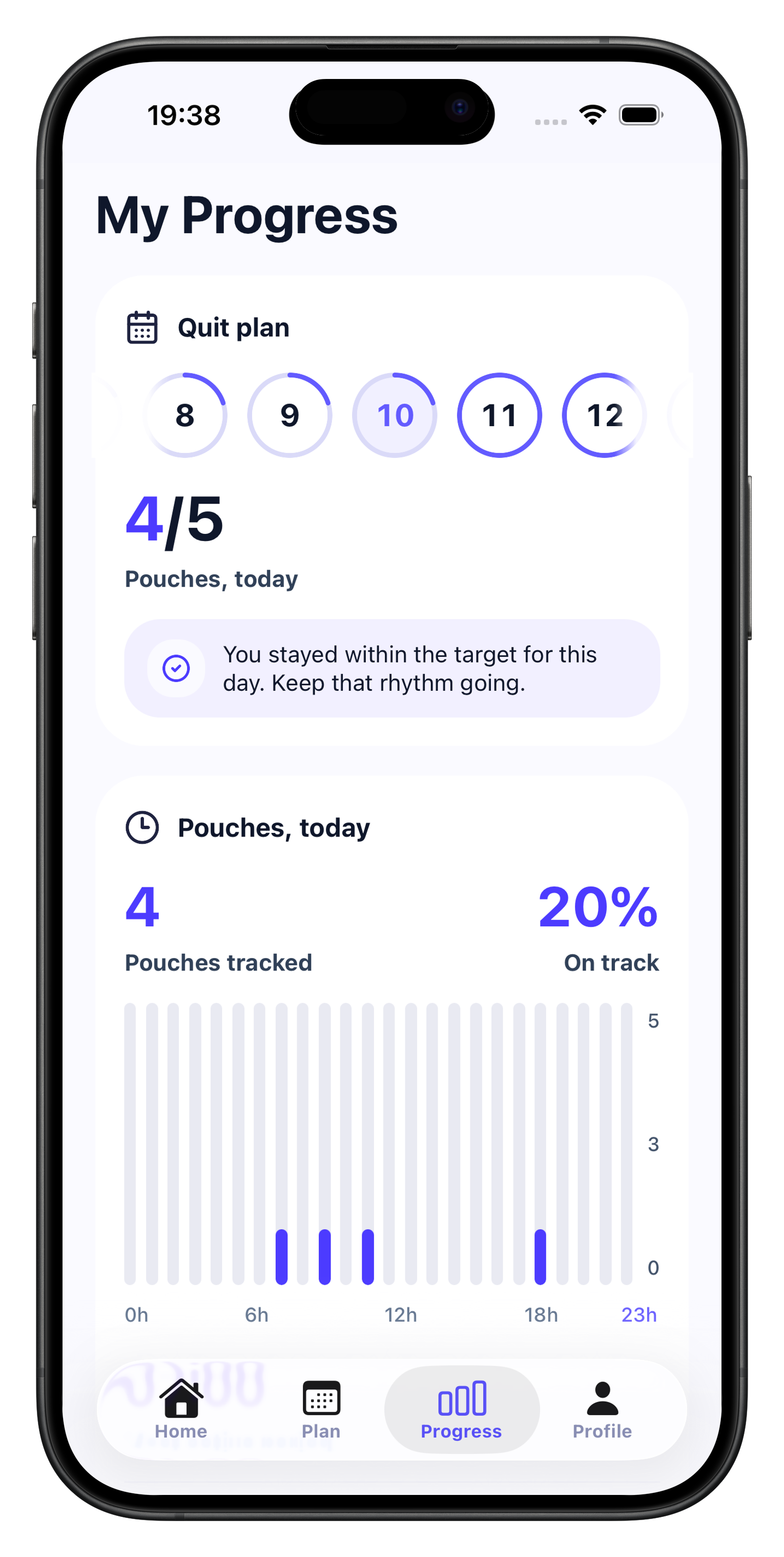 Follow the plan screen in Poucho